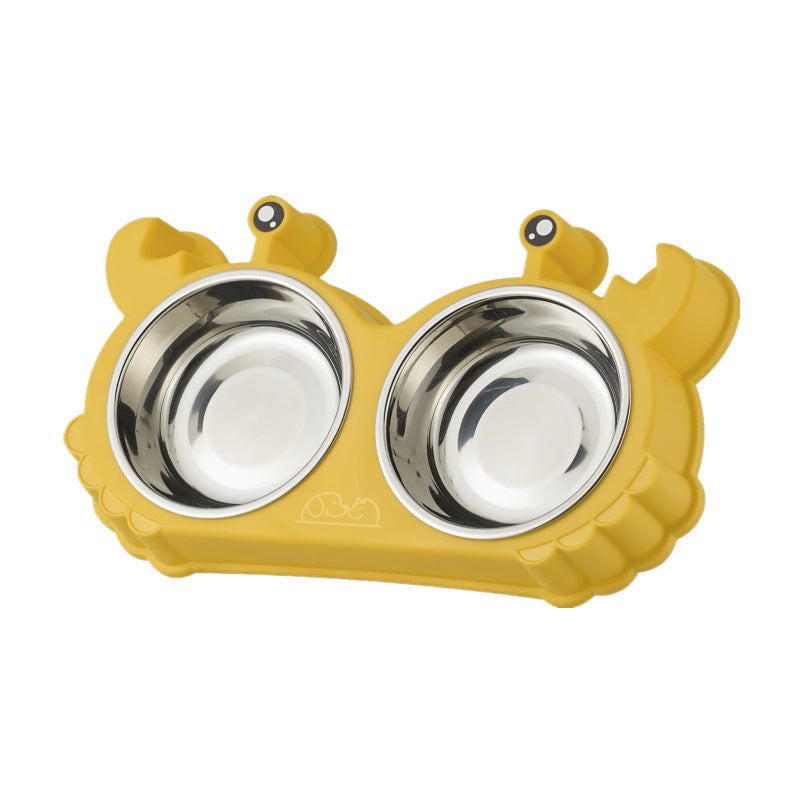 KFX-4636989 Removable Stainless Steel Double Cat Bowl in Vibrant Colors