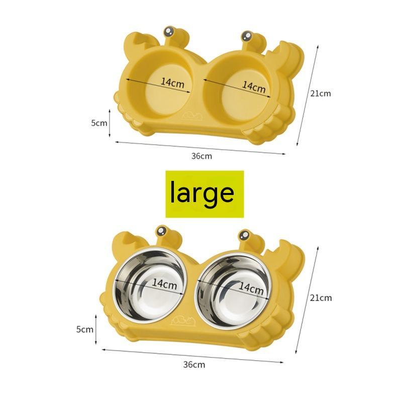 KFX-4636989 Removable Stainless Steel Double Cat Bowl in Vibrant Colors