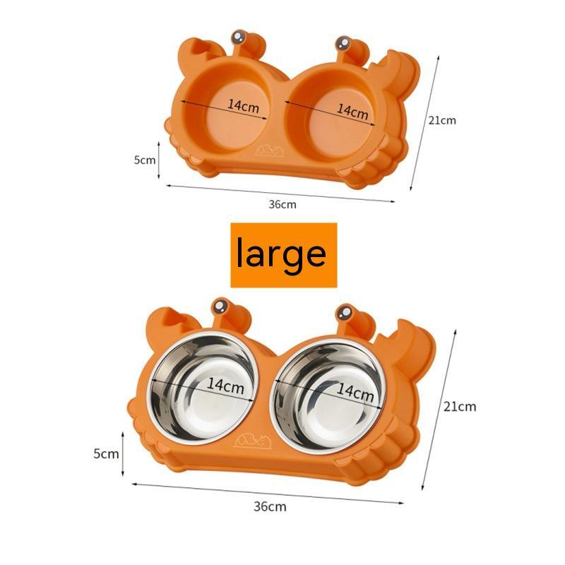 KFX-4636989 Removable Stainless Steel Double Cat Bowl in Vibrant Colors