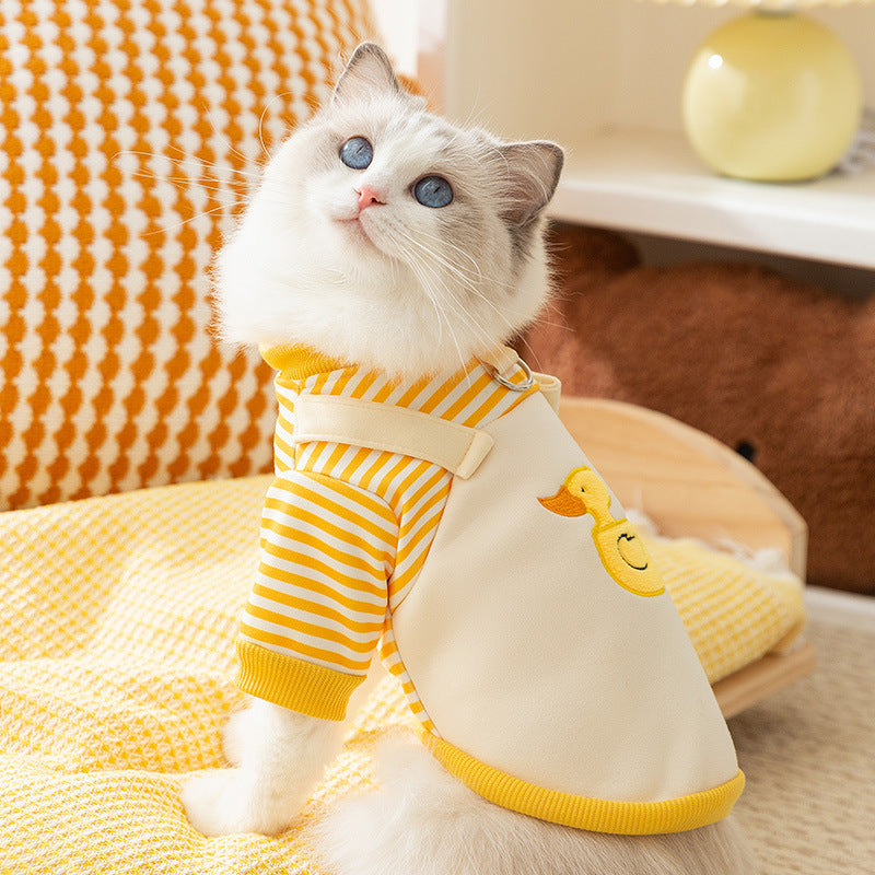KFX-4637373 Cozy Cartoon Dog Pattern Sweater for Autumn – Yellow & White, Sizes XS-XXL