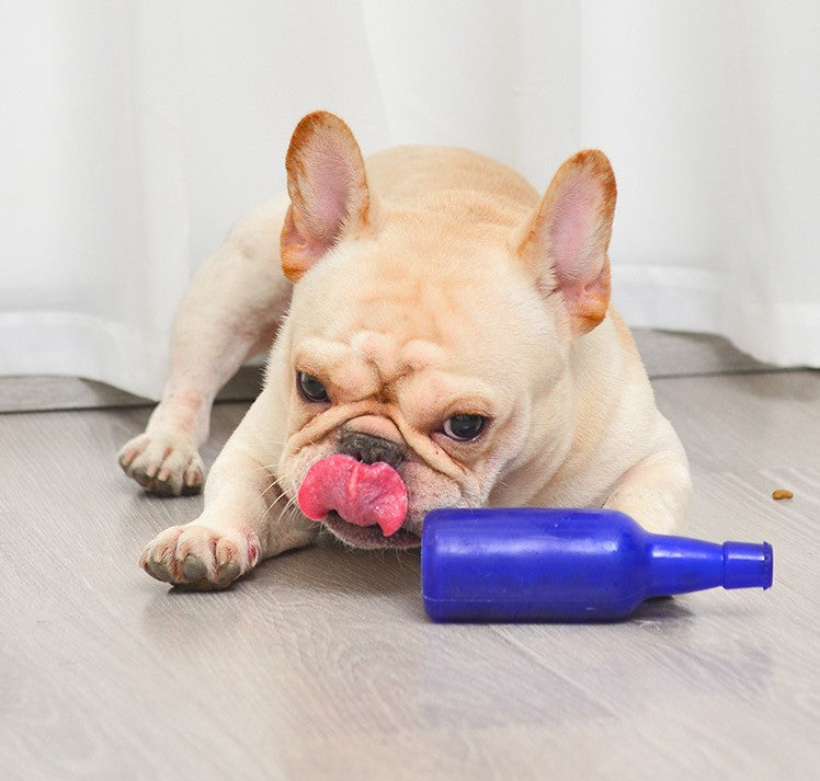 KFX-4637629 Durable Small Dog Puzzle Toy with Food Leakage Feature and Random Color Design
