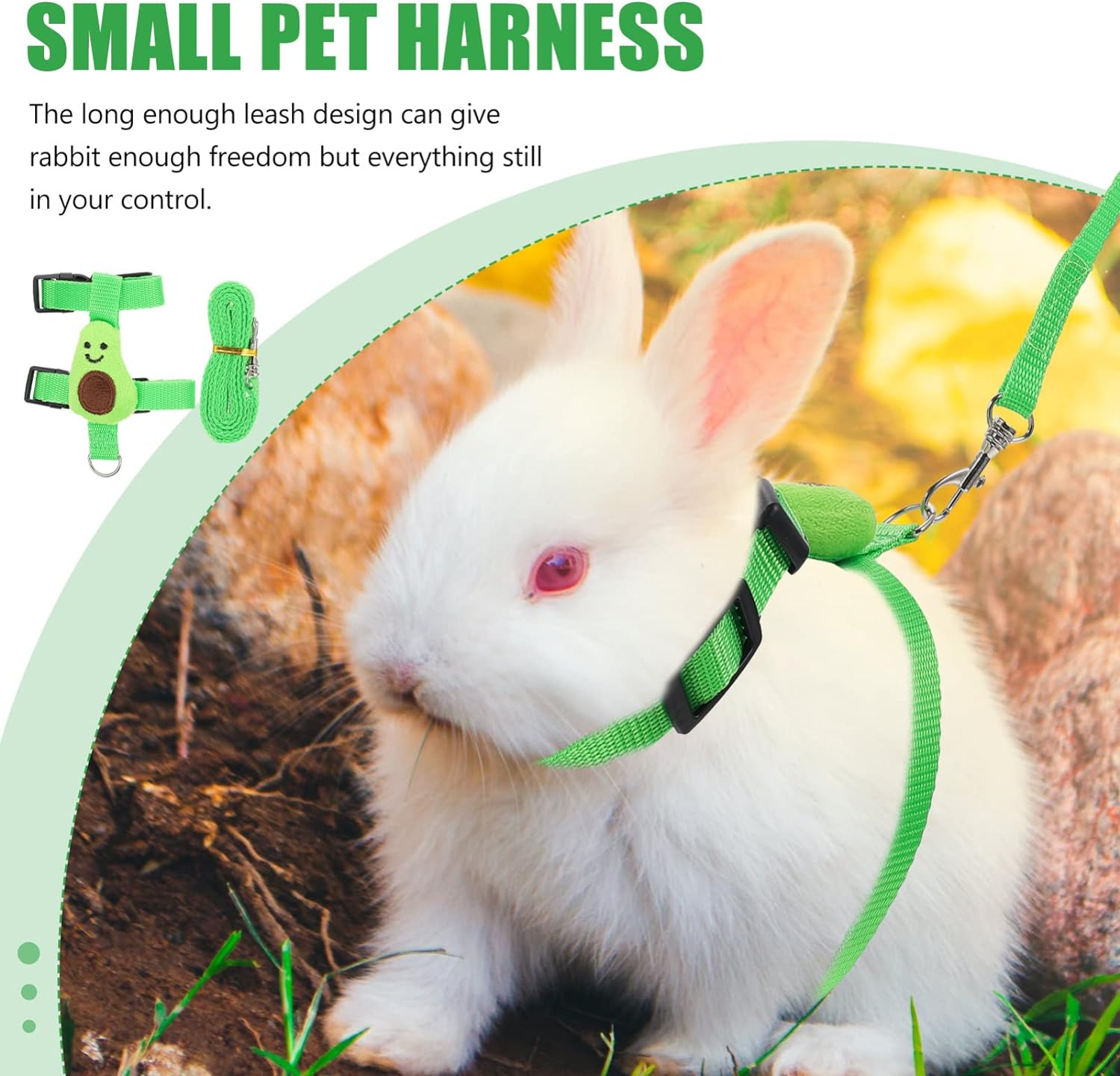 KFX-4638269 Small Pet Harness and Leash Set for Cats and Dogs - Secure and Comfortable Walking Solution