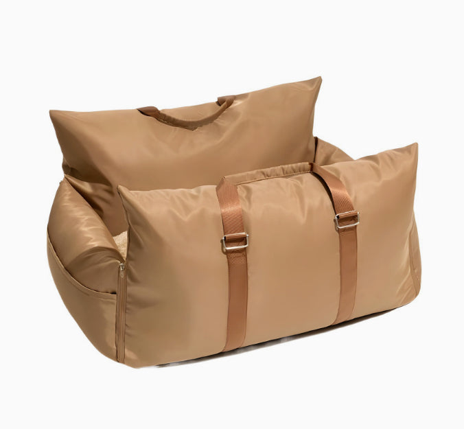 KFX-4639037 Waterproof Dog and Cat Nest with Soft Fabric - Pink and Gray - 53x47x44cm