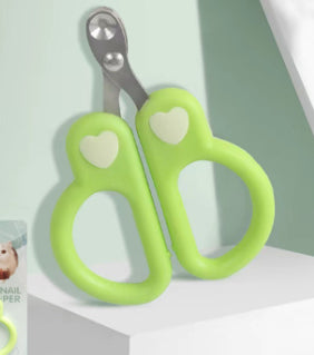 KFX-4640573 Cat Nail Scissors with Anti-Shear Design and Comfortable Grip - Green & Yellow