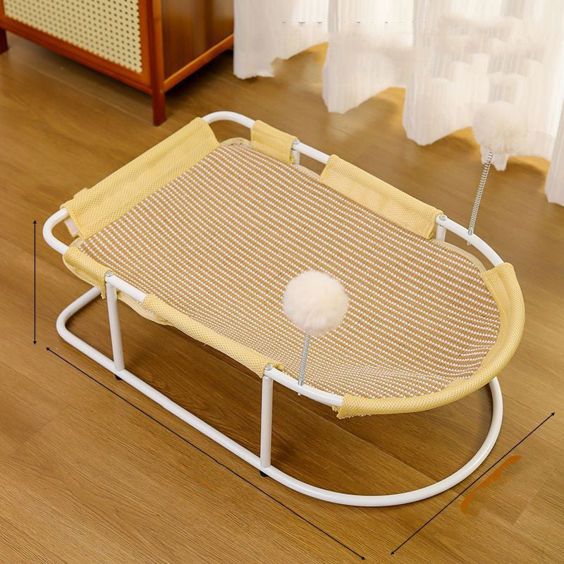 KFX-4641213 Breathable Large Cat and Puppy Kennel in Gray, Yellow, or Linen