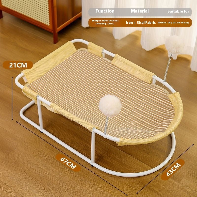 KFX-4641213 Breathable Large Cat and Puppy Kennel in Gray, Yellow, or Linen