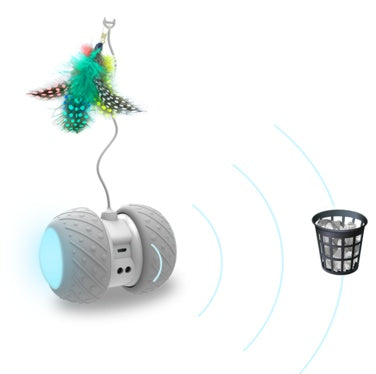 KFX-4643389 Rechargeable Automatic Cat Toy with LED Lights and Independent Dual-Motor Drive