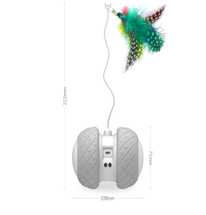 KFX-4643389 Rechargeable Automatic Cat Toy with LED Lights and Independent Dual-Motor Drive