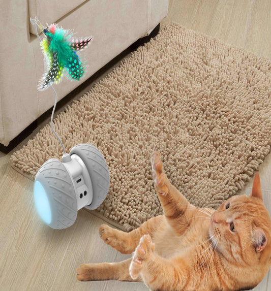 KFX-4643389 Rechargeable Automatic Cat Toy with LED Lights and Independent Dual-Motor Drive
