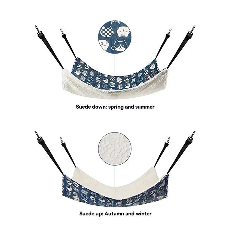 KFX-4649917 Cotton Flannel Hanging Bed for Cats, Small Animals, and Rodents - Multiple Sizes Available