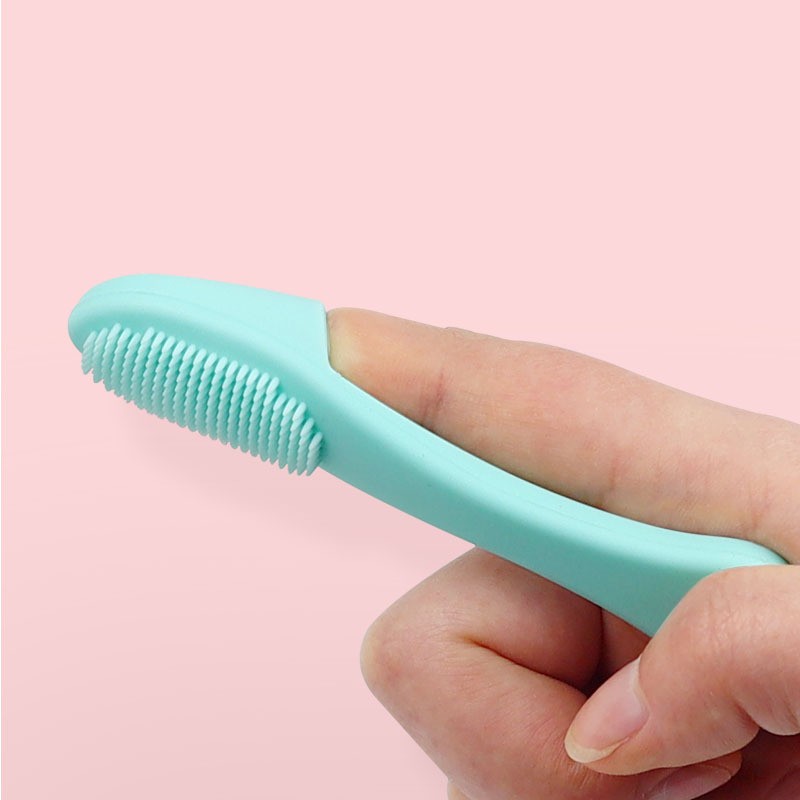 KFX-4650173 Pet Silicone Finger Toothbrush for Effective Tooth Stain Removal