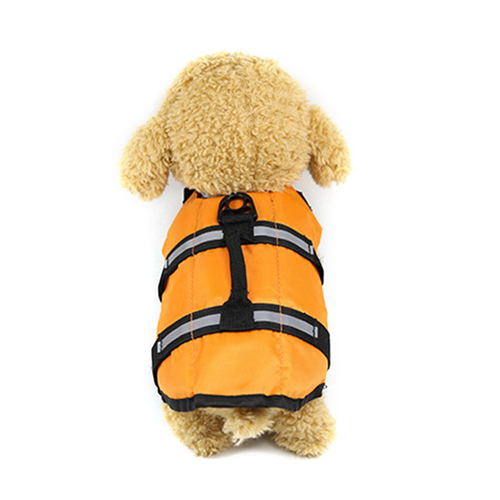 KFX-4652477 Durable Pet Life Jacket for Large and Small Dogs - Orange, Fluorescent Green, Bone Powder, Bone Blue, Various Sizes Available