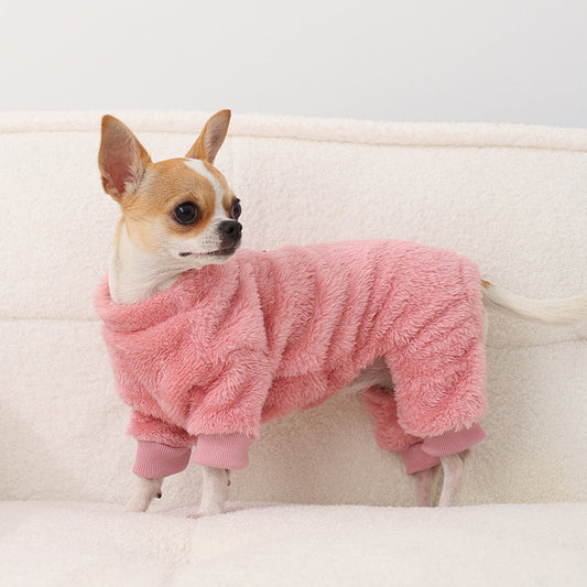 KFX-4653885 Cozy Solid Color Pet Jackets with Faux Fur - Available in Multiple Sizes and Colors