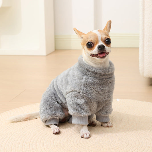 KFX-4653885 Cozy Solid Color Pet Jackets with Faux Fur - Available in Multiple Sizes and Colors