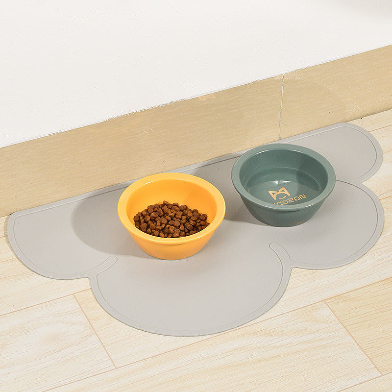 KFX-4654269 Silicone Pet Mat for Cats and Dogs - Anti-Skid Design with Lock Edge, Available in Multiple Colors