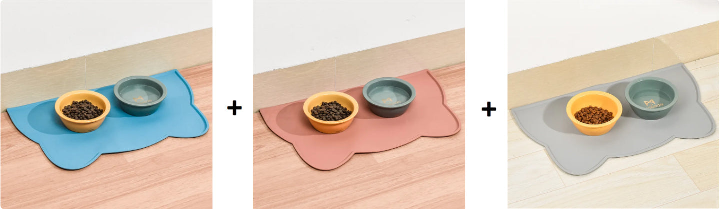 KFX-4654269 Silicone Pet Mat for Cats and Dogs - Anti-Skid Design with Lock Edge, Available in Multiple Colors