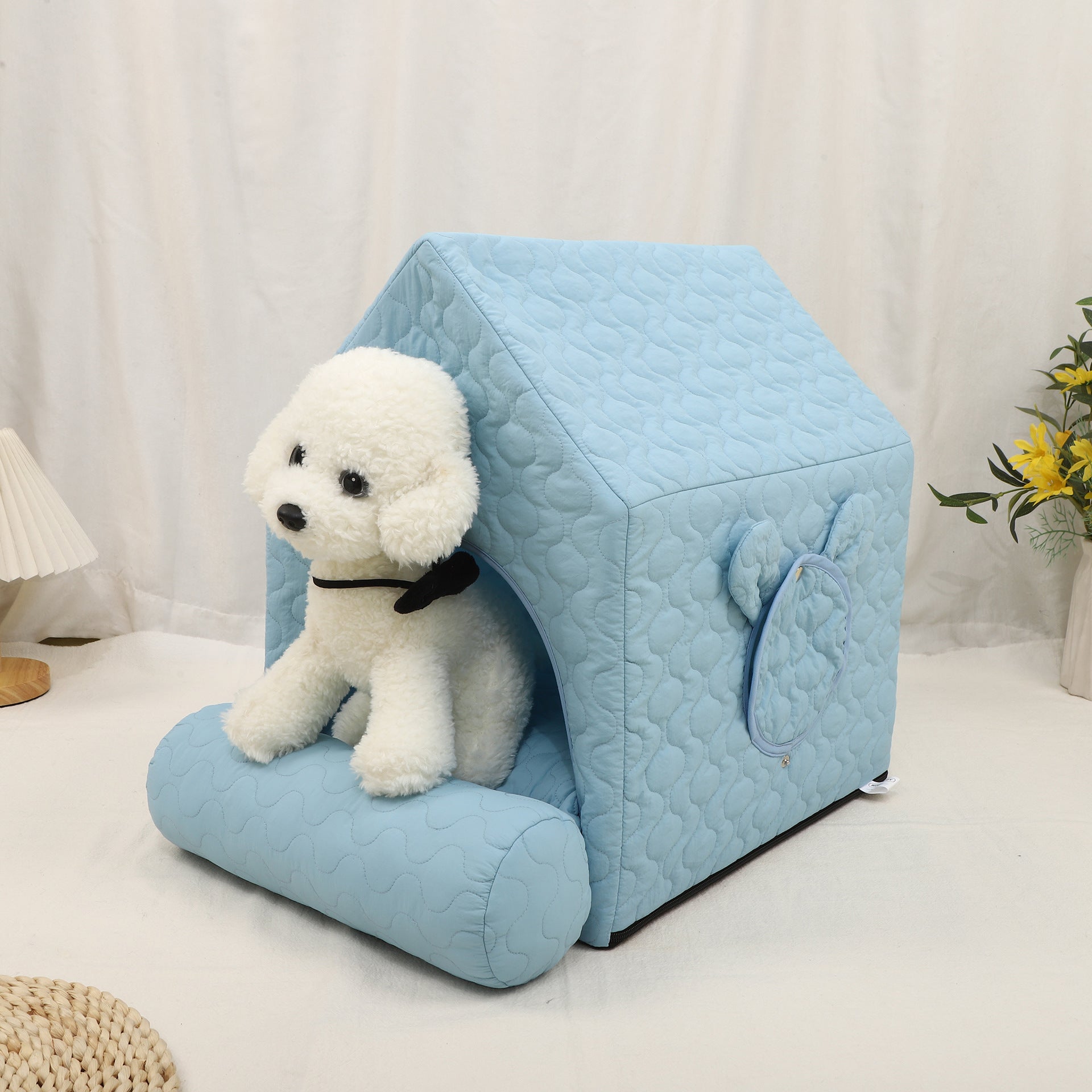 KFX-4657725 Universal Cartoon-Inspired Pet House for Cats and Small Dogs - Cozy Four Seasons Design, 55x38x48cm