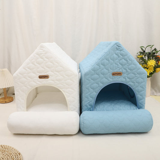 KFX-4657725 Universal Cartoon-Inspired Pet House for Cats and Small Dogs - Cozy Four Seasons Design, 55x38x48cm
