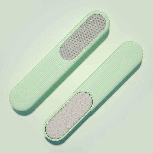 KFX-4659645 Double-Sided Pet Comb for Cats and Dogs - Ice Cream Design, Stainless Steel Cleaning Tool