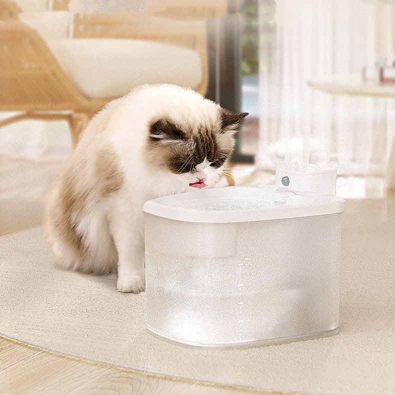 KFX-4659901 Induction Wireless Pet Water Dispenser for Cats - Removable Design with USB Charging, BPA-Free Materials