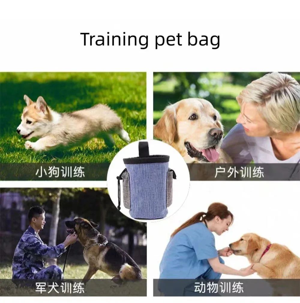 KFX-4660285 Portable Waterproof Pet Training Waist Bag with Multiple Pockets for Dog Toys and Snacks