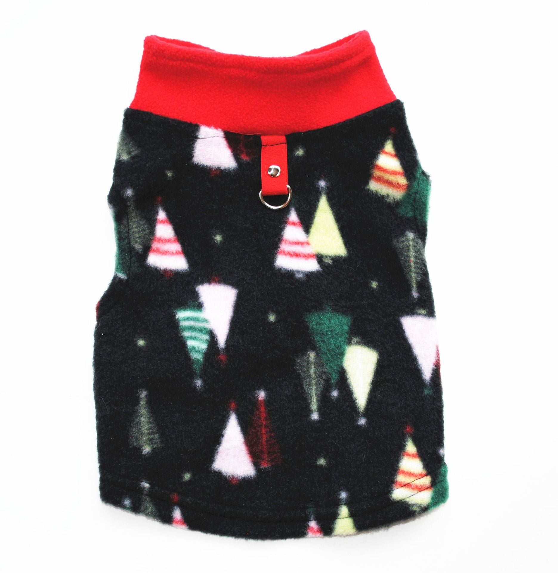 KFX-4662205 Cozy Polar Fleece Dog Clothes for Autumn and Winter - Christmas Hat, Green Skull, Christmas Tree Designs