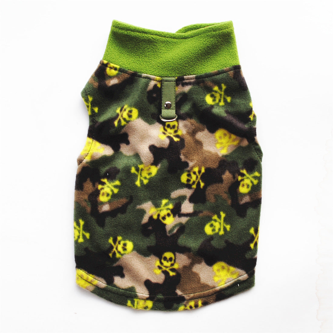 KFX-4662205 Cozy Polar Fleece Dog Clothes for Autumn and Winter - Christmas Hat, Green Skull, Christmas Tree Designs