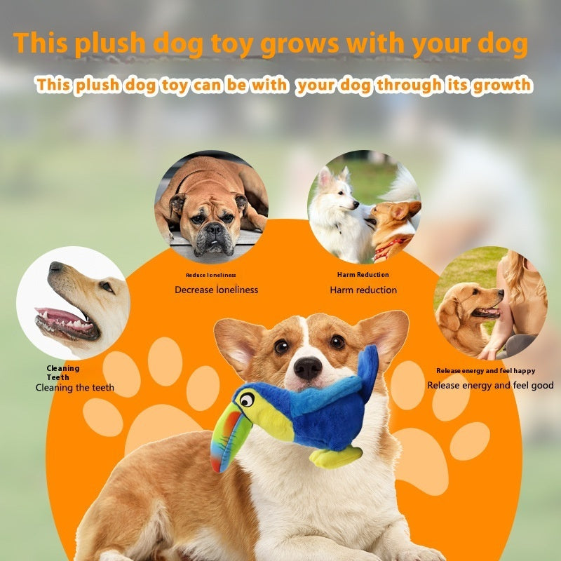 KFX-4664637 Big Billed Plush Bird Toy for Dogs - Fun, Interactive Chewing and Teasing Playtime