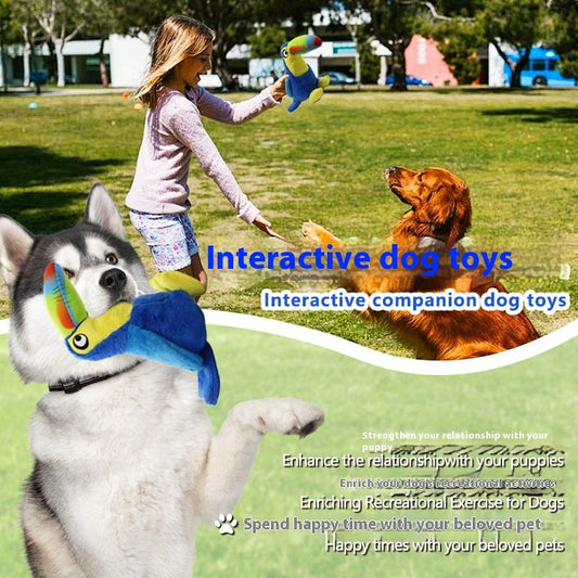 KFX-4664637 Big Billed Plush Bird Toy for Dogs - Fun, Interactive Chewing and Teasing Playtime
