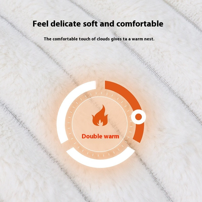 KFX-4665277 Cozy Medium-Large Dog Bed with Winter Warm Pad for Dogs and Cats - Milky White