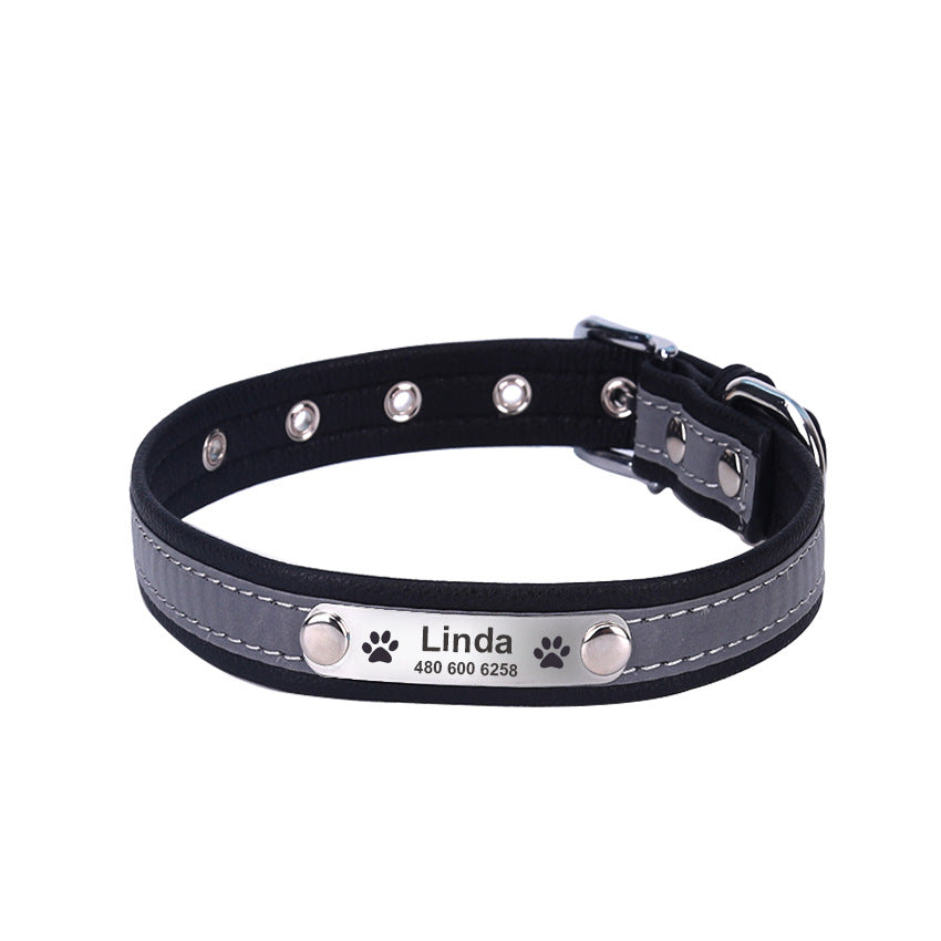 KFX-4665661 Reflective Microfiber Collars for Small and Medium Dogs and Cats - Multiple Colors Available