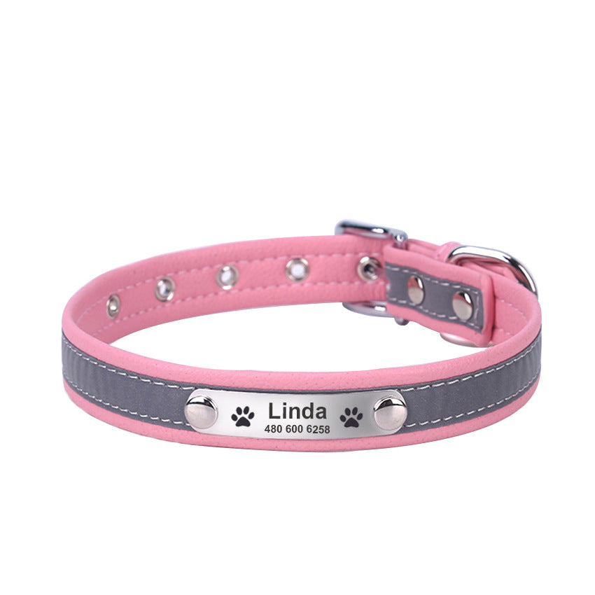 KFX-4665661 Reflective Microfiber Collars for Small and Medium Dogs and Cats - Multiple Colors Available