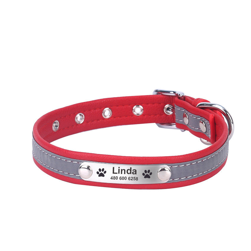 KFX-4665661 Reflective Microfiber Collars for Small and Medium Dogs and Cats - Multiple Colors Available