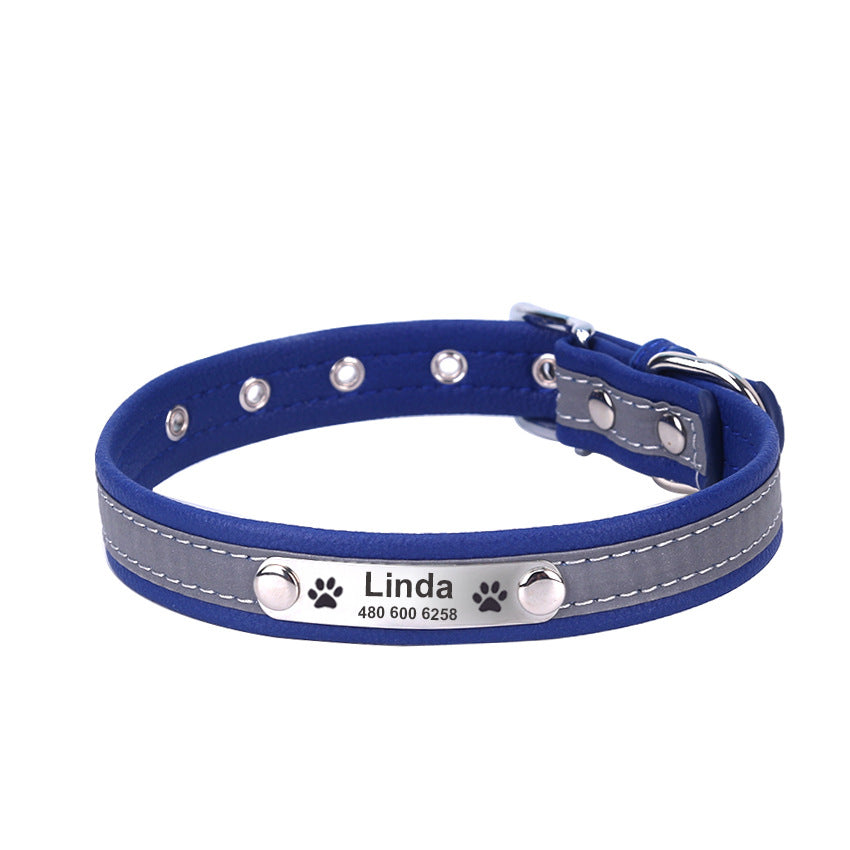 KFX-4665661 Reflective Microfiber Collars for Small and Medium Dogs and Cats - Multiple Colors Available