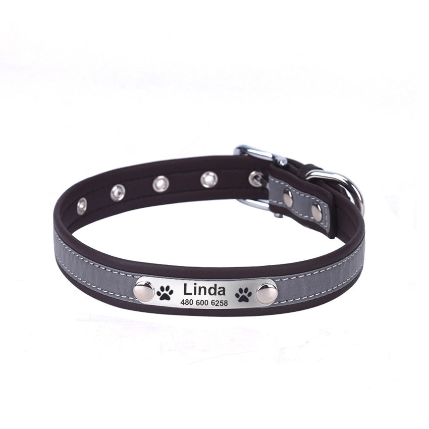 KFX-4665661 Reflective Microfiber Collars for Small and Medium Dogs and Cats - Multiple Colors Available