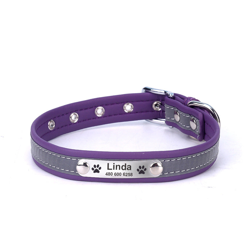 KFX-4665661 Reflective Microfiber Collars for Small and Medium Dogs and Cats - Multiple Colors Available