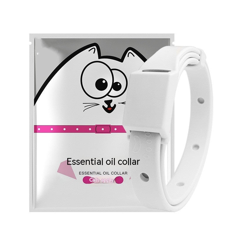 KFX-4665789 Essential Oil Mosquito Repellent Collar for Dogs and Cats - Washable, Adjustable Design, Monochrome Pattern