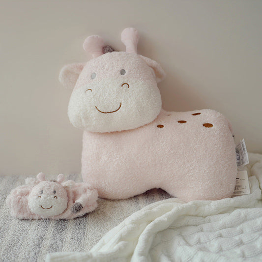 KFX-4669245 Cute Animal Series Waist Pillow - Lion, Elephant, Giraffe - 40cm x 38cm Plush Doll