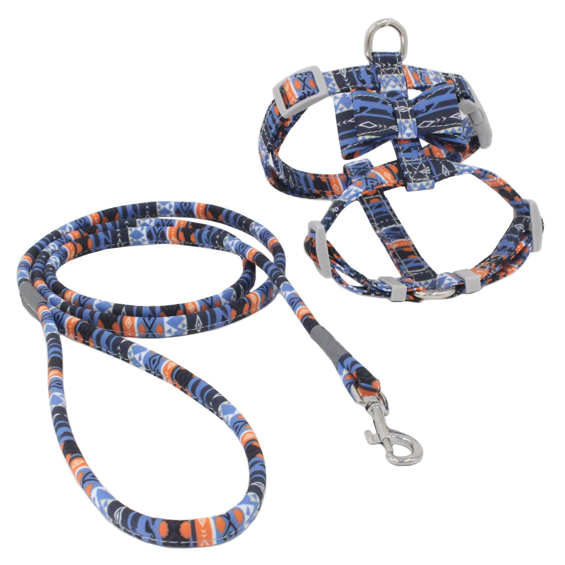 KFX-4671037 Japanese-Style Cat Chest Harness Lead Made of Durable Polyester