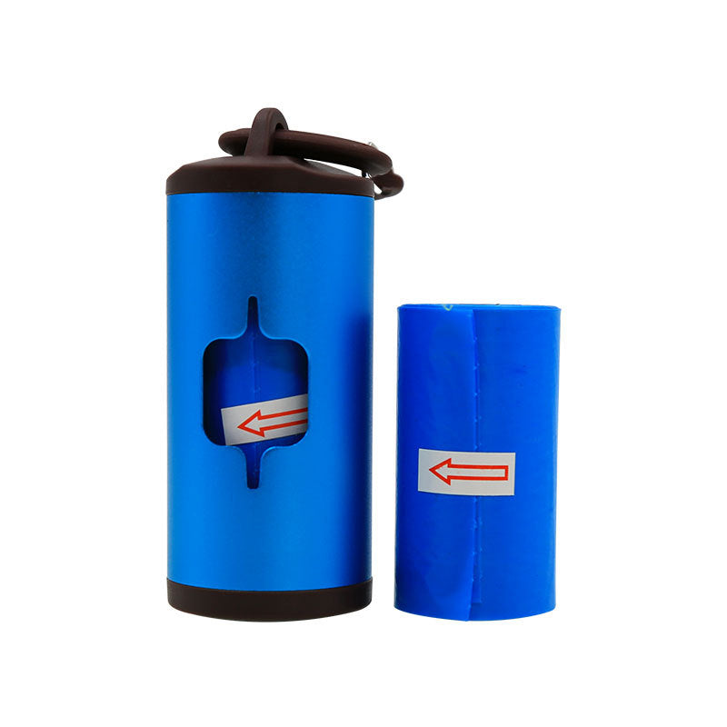 KFX-4671805 Portable Aluminum Dog Waste Bag Holder with Hook for Easy Cleanup