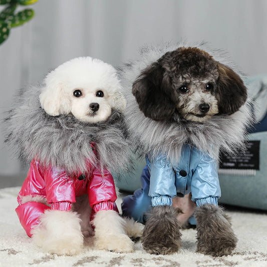 KFX-4673725 Winter Pet Down Padded Coat for Dogs - Windproof and Warm Cotton Jacket