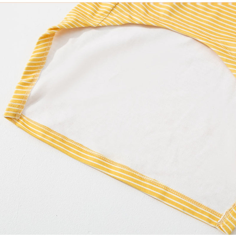 KFX-4674109 Striped High-Neck Fleece Shirt for Medium and Large Dogs - Comfortable, Soft Fabric with Cute Bear Embroidery