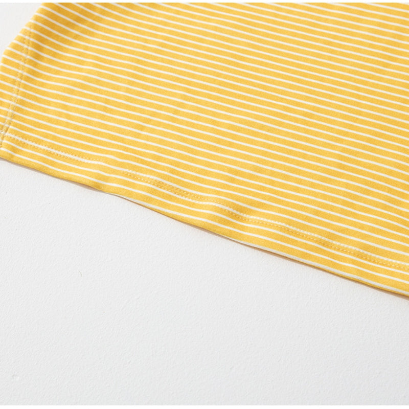 KFX-4674109 Striped High-Neck Fleece Shirt for Medium and Large Dogs - Comfortable, Soft Fabric with Cute Bear Embroidery