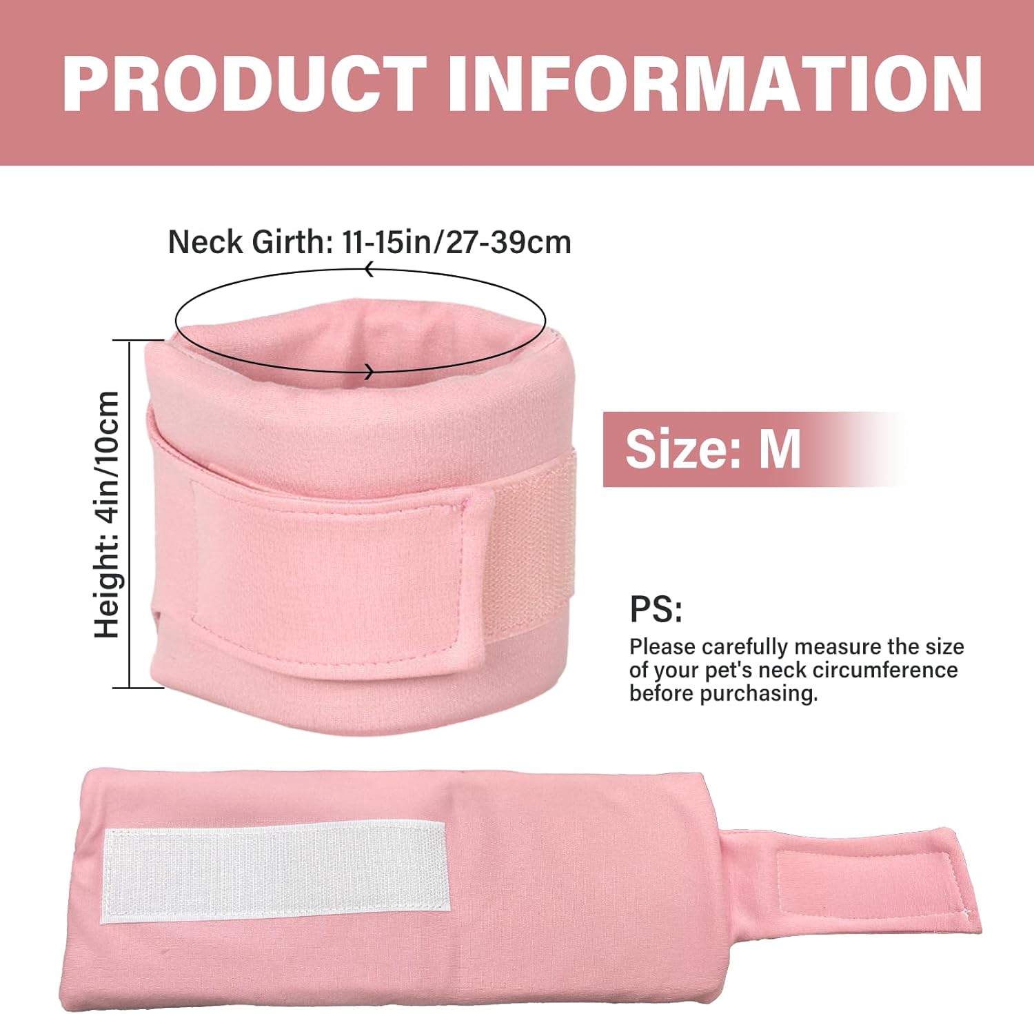 KFX-4677309 Soft Neck Brace Cone Collar for Cats and Dogs After Surgery - Supportive Recovery Aid
