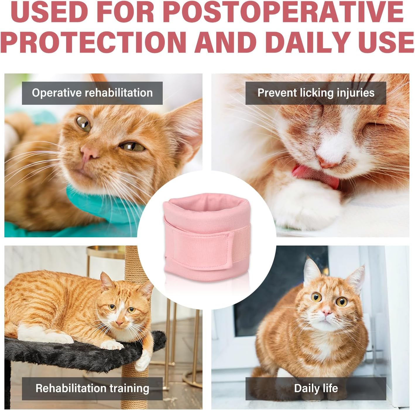 KFX-4677309 Soft Neck Brace Cone Collar for Cats and Dogs After Surgery - Supportive Recovery Aid