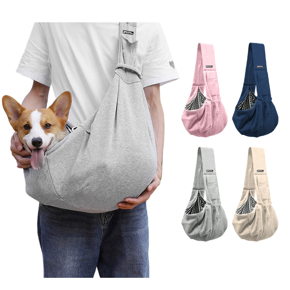 KFX-4677565 Cotton Pet Sling Carrier Bag for Small Dogs and Cats - Comfortable and Portable Travel Shoulder Bag