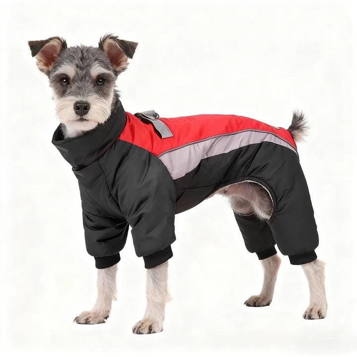 KFX-4679869 Fleece-Lined Waterproof Dog Coat with Traction for All Seasons