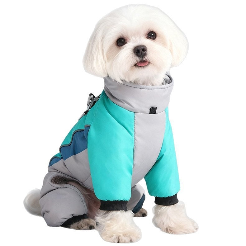 KFX-4679869 Fleece-Lined Waterproof Dog Coat with Traction for All Seasons