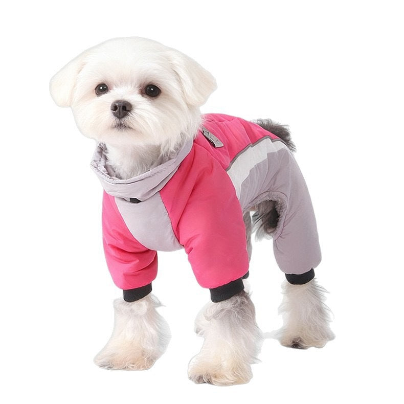 KFX-4679869 Fleece-Lined Waterproof Dog Coat with Traction for All Seasons