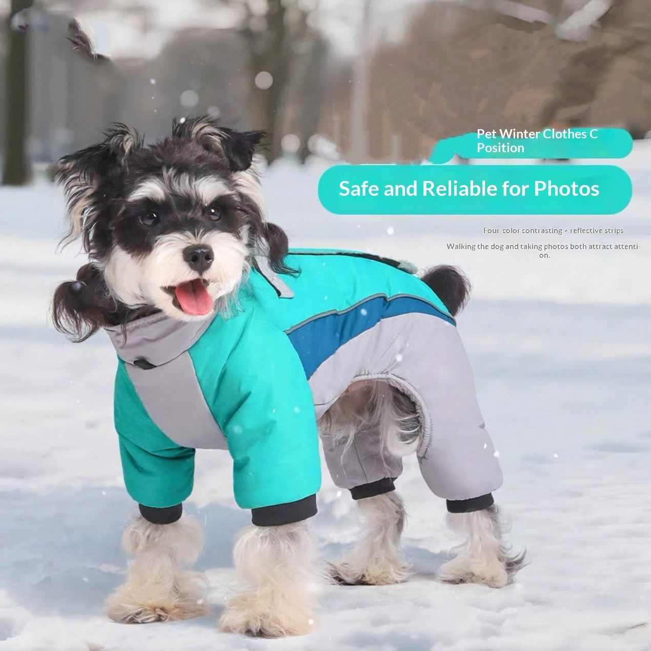 KFX-4679869 Fleece-Lined Waterproof Dog Coat with Traction for All Seasons